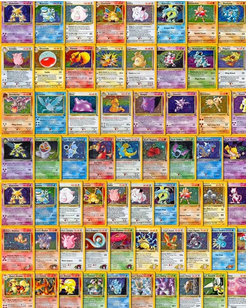 Pokémon TCG Rare Shadowless Individual Collectible Card Game Cards