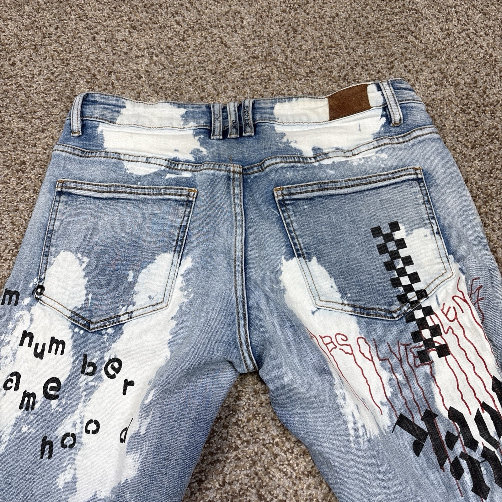 Crysp Distressed Skinny Jeans Men’s 32 X 30.5 Blue Stretch Denim Distressed - View 20