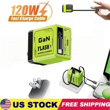 2 In 1 GaN Charger Scalable 120W Max Fast Charger Module With Type C & USB Ports