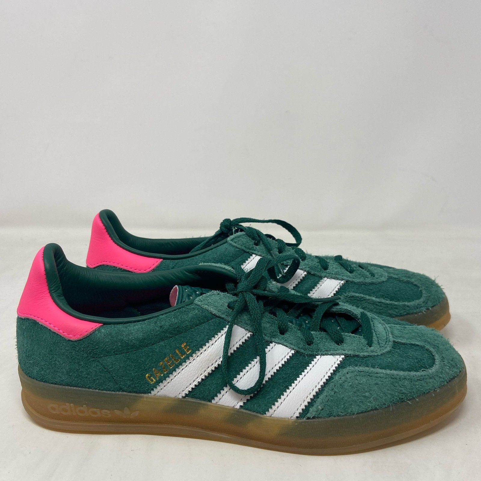 adidas Gazelle Indoor Women’s Collegiate Green/Pink Size 8.5