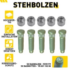 5 SET Radbolzen M12 + Radmutter für OPEL ASTRA J MOKKA / X J13 ZAFIRA C AMPERA