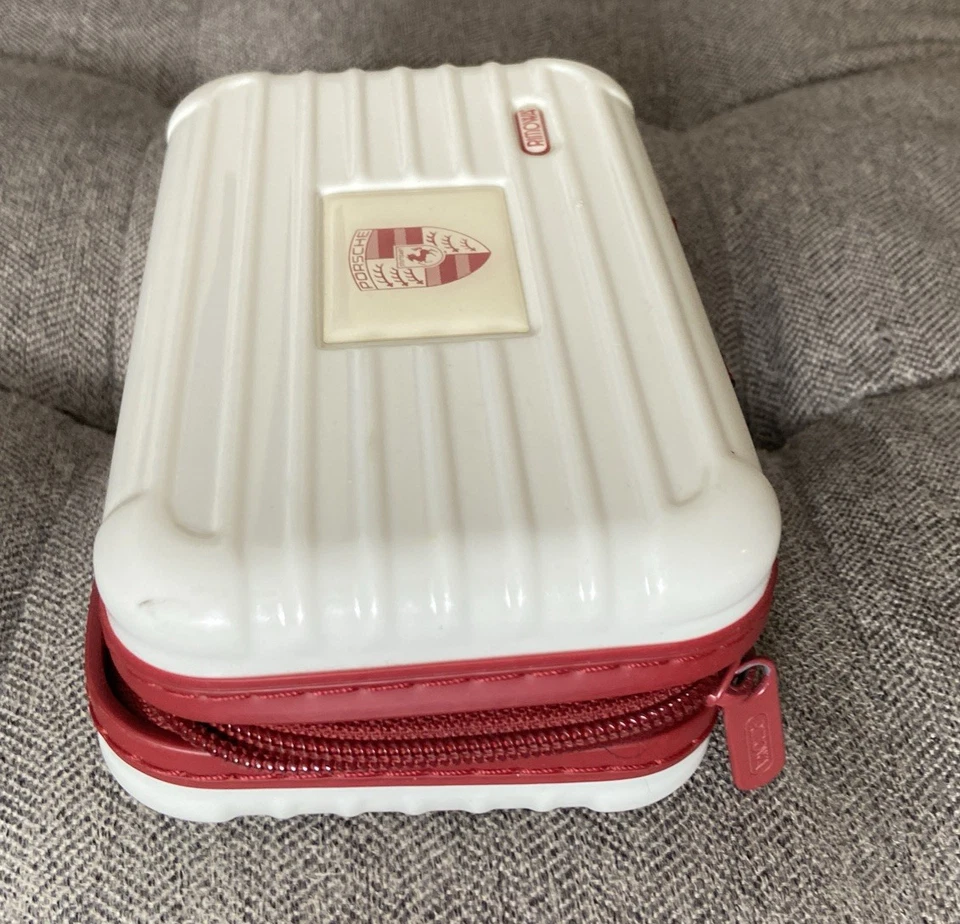 PORSCHE RIMOWA Pouch Accessory Travel Amenity Case white red 18.5×11.5×7cm Rare - Image 3 of 4
