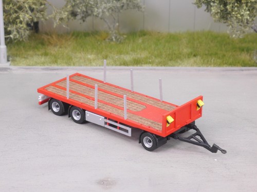 EM117.2 1:87 Bausatz 3achs Drehschemel Pritschenanhänger mit Rungen - Picture 4 of 5