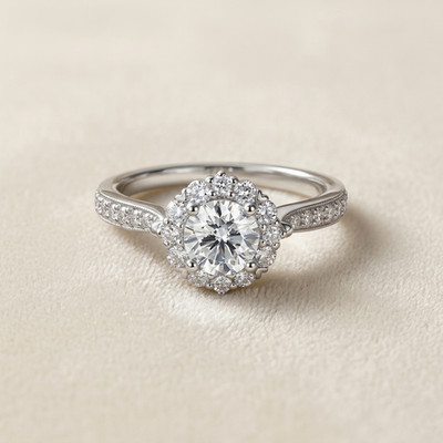Leichter Luxus 925 Sterling Silber Hochzeit Schmuck Lab Created Diamant Stein Ring