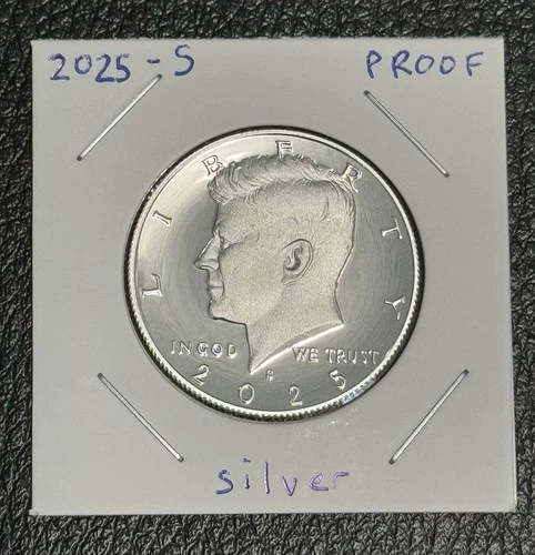 2025 S SILVER PROOF Kennedy Half Dollar 99.9% Silver Gem Proof