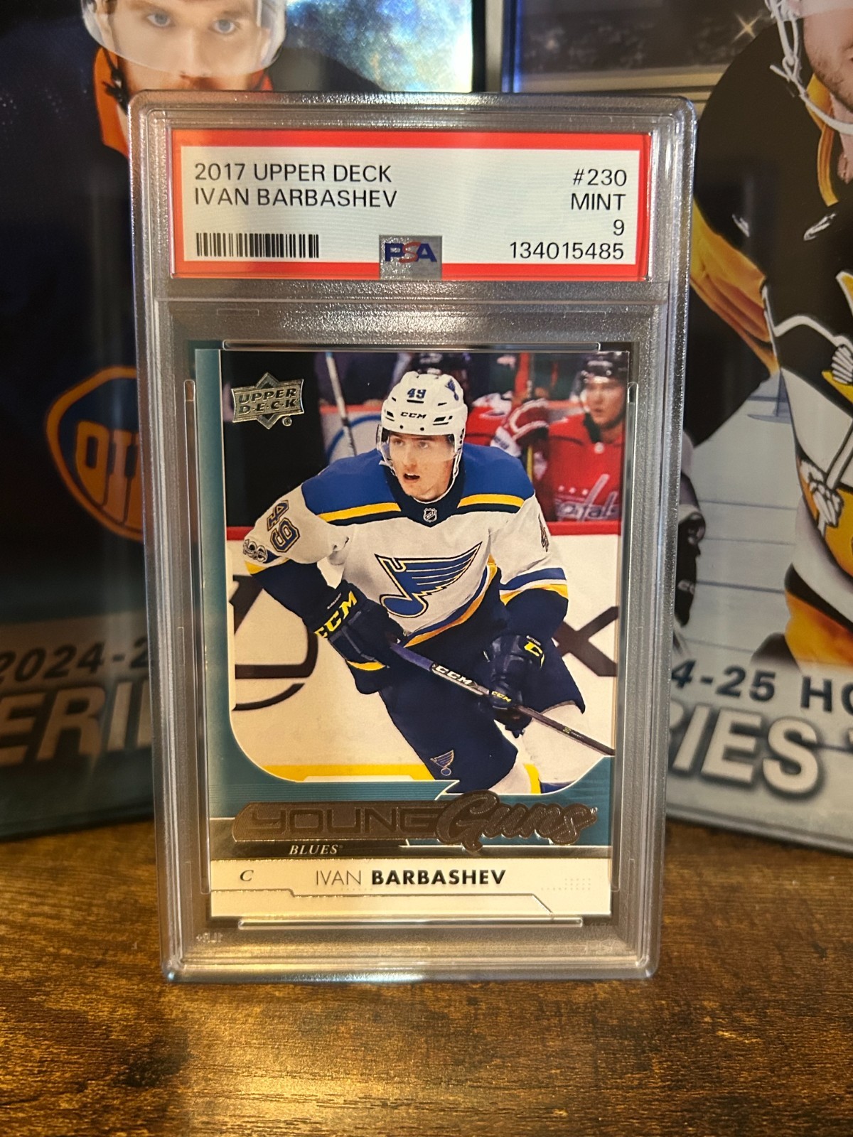 2017-18 UPPER DECK SERIES 1 IVAN BARBASHEV YOUNG GUNS #230 PSA 9
