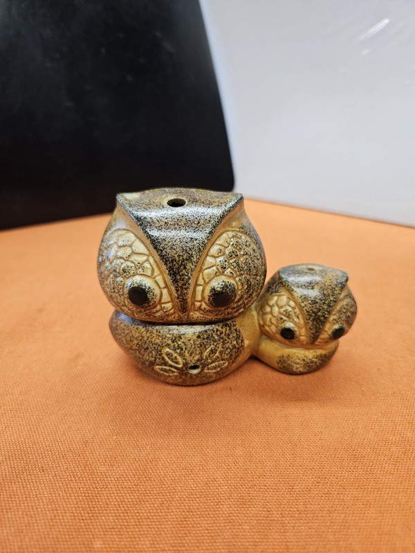 Vintage (1960s-1970s) Ceramic Japanese Owl Incense Burner