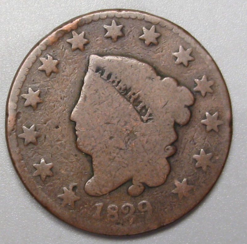 1829 Large Cent. #29 w