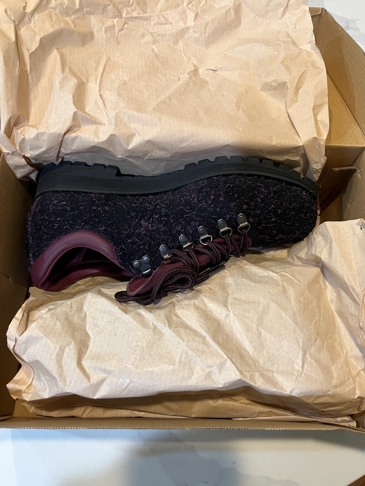 Merrell Wilderness SE 1TRL Suede Leather Shoes EVA Comfort Cherry Burgundy image 5