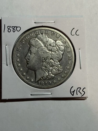 1880 CC Morgan Silver Dollar 1$ VF Tough Date CC