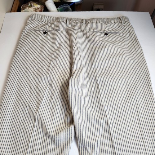 Bonobos Herren gerades Bein Chino Hose Gr. 38x30 beige Streifen italienische sportliche Passform - Bild 14 von 21