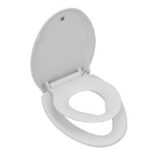WHITE 2 - GARVEE ELONGATED TOILET SEAT WITH BUILT-IN TODDLER SEAT SLOW CLOSE