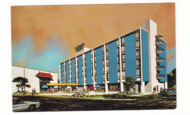 Davenport, Iowa vintage postcard / art card / Clayton House hotel & food &lounge