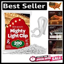 Christmas Light Clips Set of 200 Mini Clips Mounts on Gutters  Shingles.