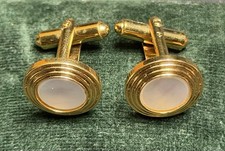 FIX FFF Manschettenkn&ouml;pfe Perlmutt Vintage Double Frankreich Art Deco 10g