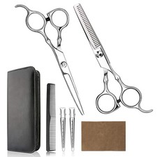 7Pc Barber Hair Cutting Scissors Set 6" Steel Shears For Adult Salon Home Use