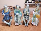 Asian Ceramic Musician Figurines 4 Piece Set Vintage Excellent  — photo 1