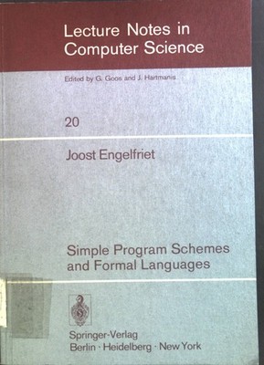 Simple program schemes and formal languages. Lecture notes in computer science ;