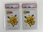 Set of 2 2025 POKEMON TARUKA 1ST PLACE-ROUND 1 2 PIKACHU PSA 10