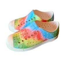 Native Jefferson Sugarlite rainbow tie-dye Slip On Shoes Toddler Size 11
