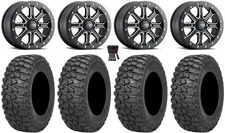 ITP Inertia Bdlk 14" Wheels Bk +40mm 30" Trail Saw 2.0 Tires RZR Turbo S / RS1