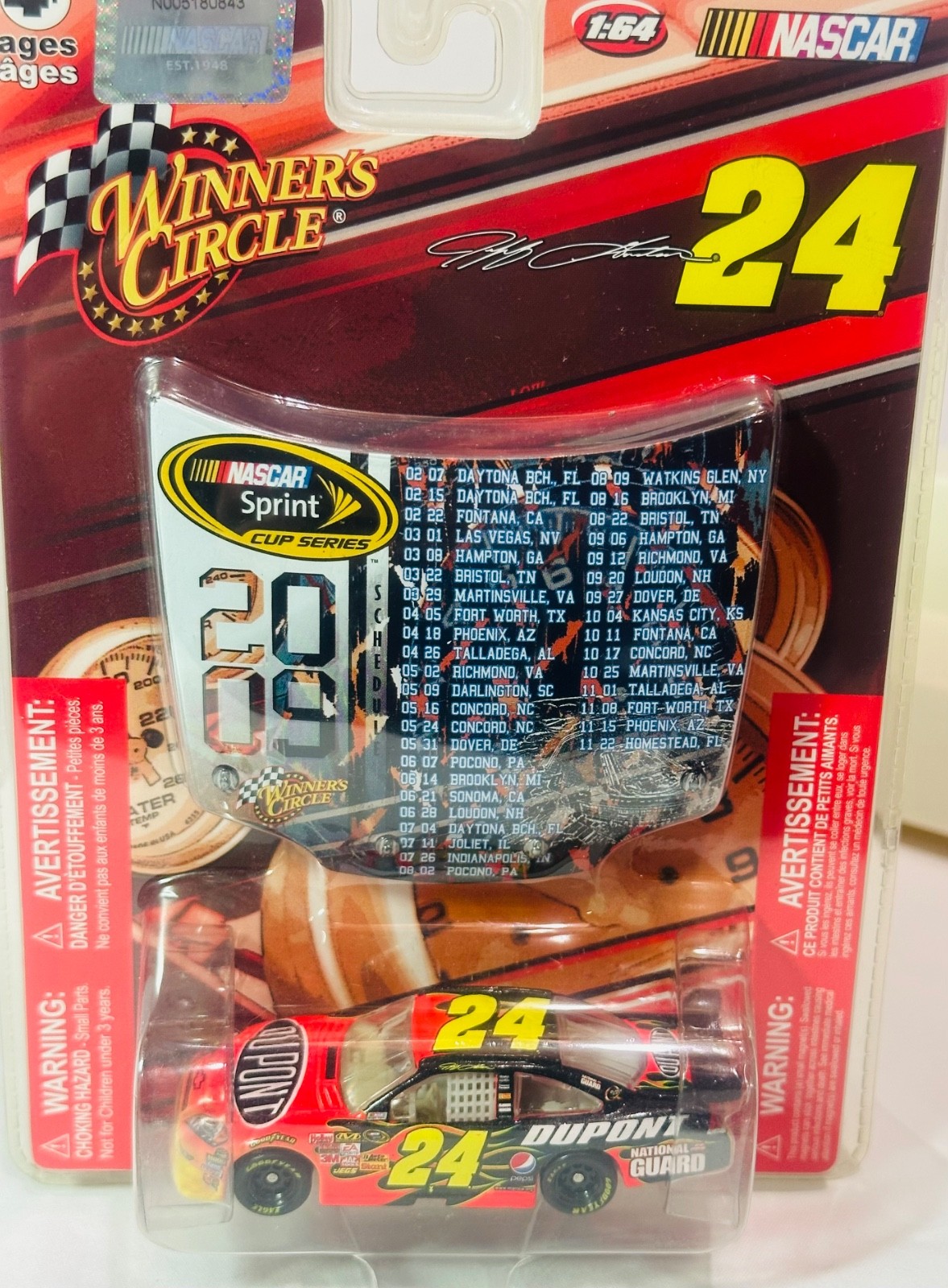 Winners Circle 2009 JEFF GORDON #24 Sprint Cup Series Hood Magnet-1:64-NIP