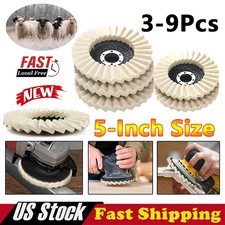 6PCS 5" Wool Felt Flap Disc Metal Working Polishing Buffing Wheel for Grinder