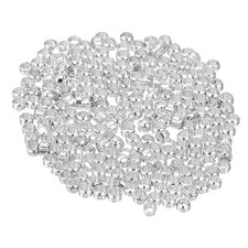 500Pcs Round Crimp Beads 2mm Metal Spacer Loose Beads Silver