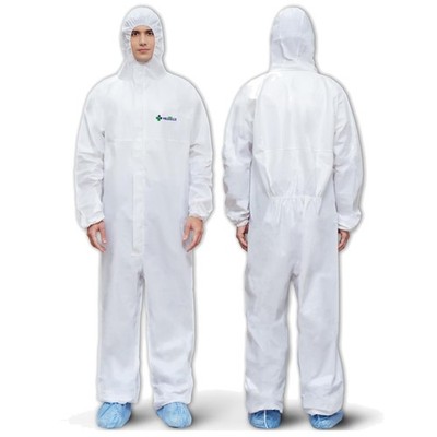 Industrial Grade Disposable Coveralls Suit - Zippered for Easy Access - 6 Sizes