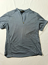 McDonalds Employee Uniform Polo Shirt Mens M Regular Gray 1/4 Zip Workwear Flaw