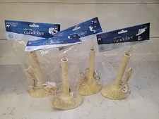 Vtg Single Light Candolier Holiday Time Christmas Candle Lot Of 4 Clear Bulb 