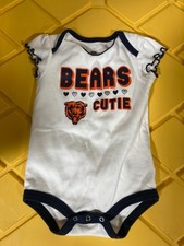 Chicago Bears Baby One Piece - Toddler 6/9 Months - Snap Bottom - Ruffle Sleeves