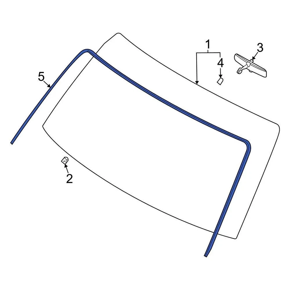For Ford E-350 Super Duty 1999-2025 Ford 5C2Z1503144AA Front Windshield Molding Foto 3 de 3