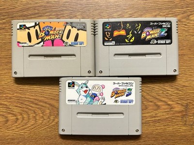 Super Bomberman 1 2 3 Super Famicom SFC 3 Game Lot Cartridge Tested Japan Hudson
