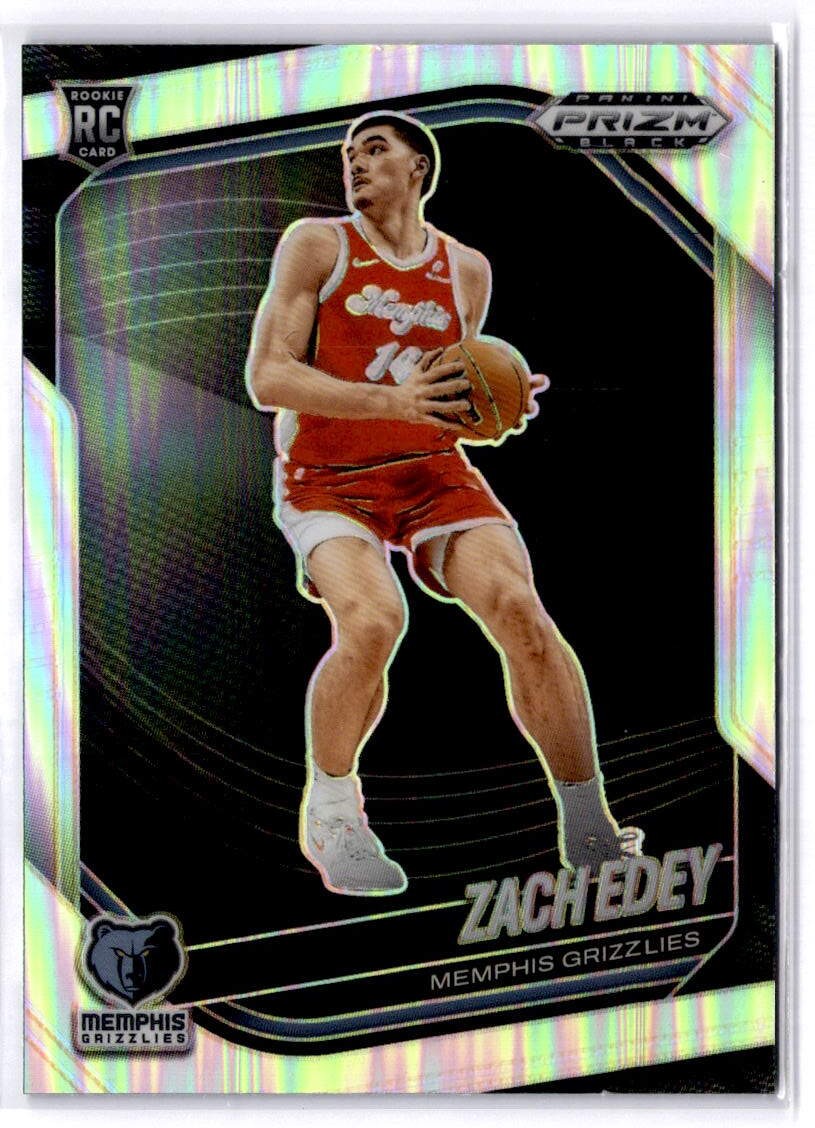 2024-25 Panini Prizm Black #64 Zach Edey Silver