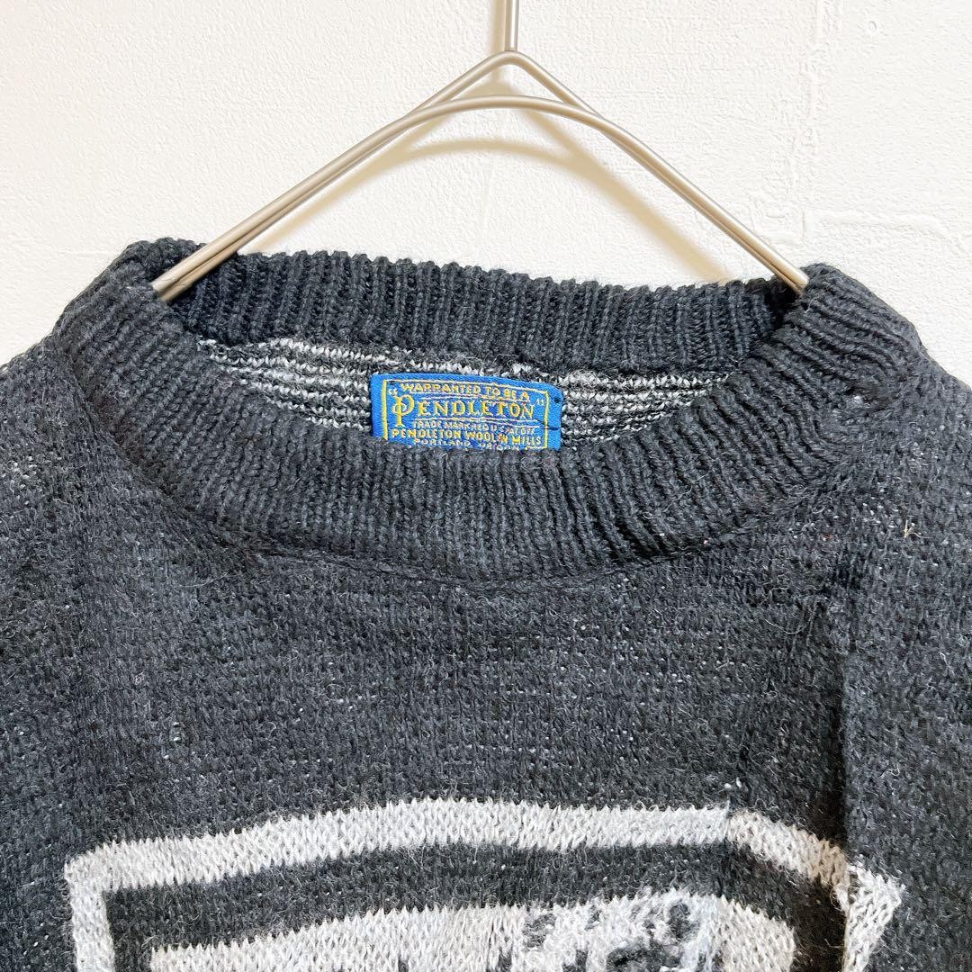 Pendleton Native Pattern Wool Sweater L Made in U… - image 3