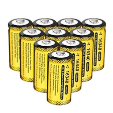 10 Pcs 2800mAh Rechargeable Battery RCR123A CR123A 16340 Rechargeable Batteries