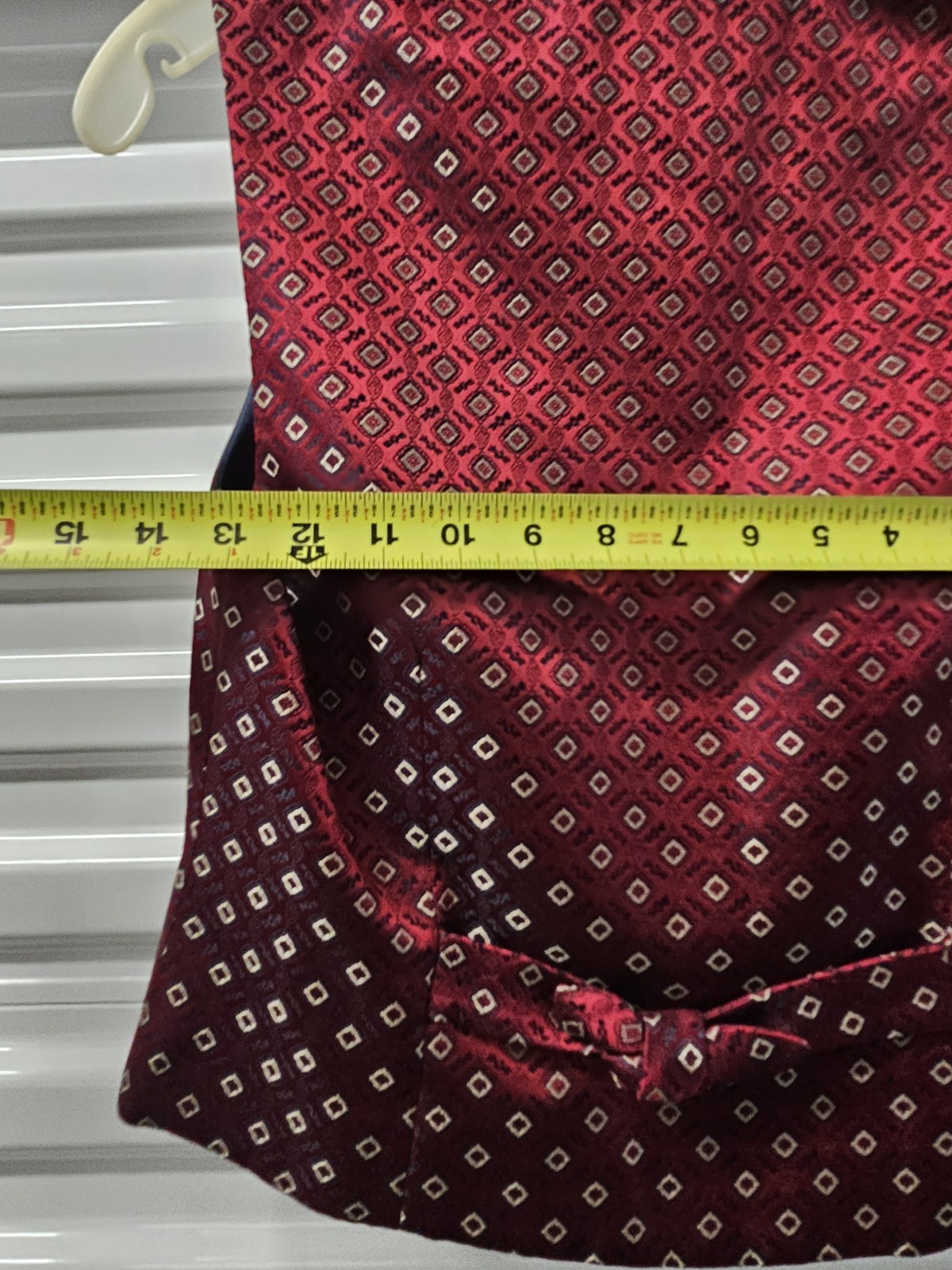 Talbots Petites Patterned Vest 5 Button Burgandy … - image 7