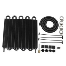Universal Transmission Oil Cooler Kit,Aluminium alloy Tube and 10 Pass Black