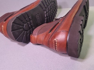 L.L. Bean Allagash Bison Brown Leather Moc Toe Chukka Boots  display picture 2