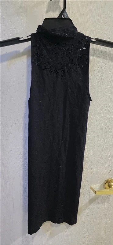 Nuevo sin etiquetas Vestido Last Tango S/M Malla Encaje Cuello Alto Sin Costuras Negro 125483 Foto 3 de 4