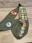Vintage Boy Scouts Of America BSA Merit Badge Sash with 30 badges