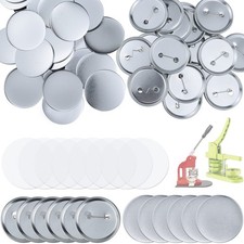 150 Pcs 58mm/2.28inch Blank Buttons Making Supplies 58mm/2.28inch, Clear
