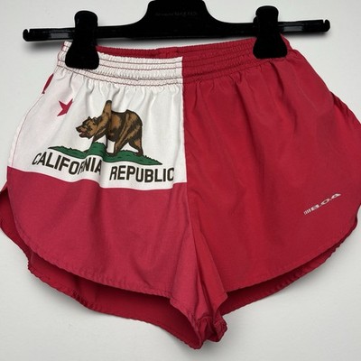 BOA Elite Split Running Shorts Small California Republic Flag Women's 1'' Inseam