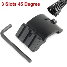 Ultra Low Profile 3 Slots Offset Picatinny Rail Mount Flashlight / Laser Sight
