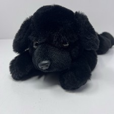 FAO Schwarz Black Lab Puppy Dog 10" Plush Stuffed Animal Soft Toy Collectible