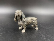 Fermacarte soprammobile statuetta figura cane da caccia SPANIEL lega