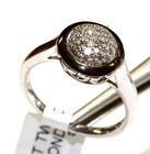 New 925 sterling silver black rhodium .25ct diamond halo ladies ring 3.3g womens — photo 5