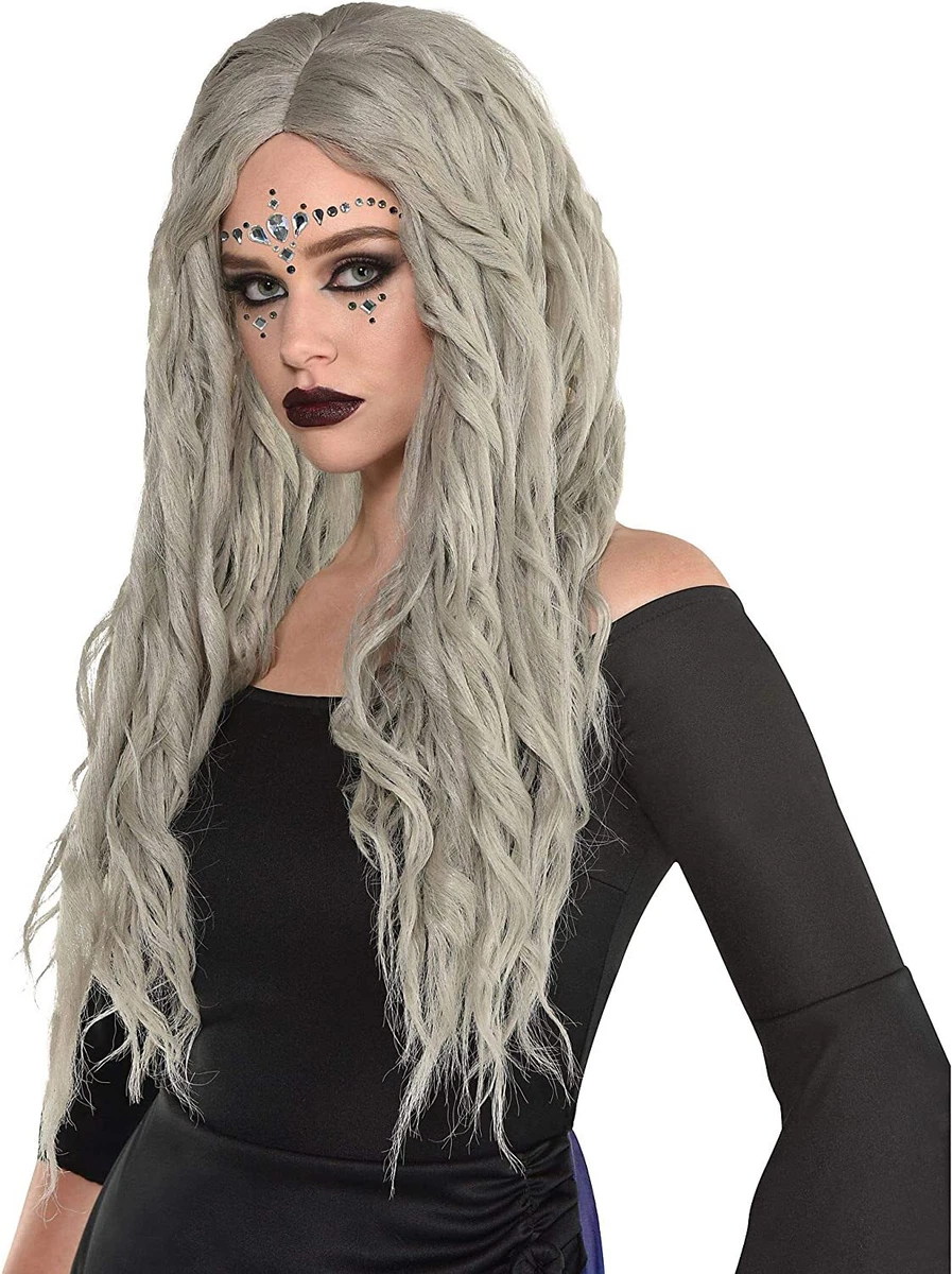 Grey top zombie wig