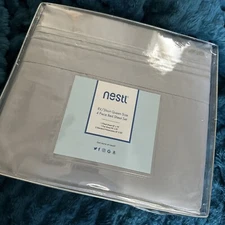 Nestl RV Short Queen Sheet Set 4 Piece Bed Sheet RV Short Queen Size Bed U3 Gray